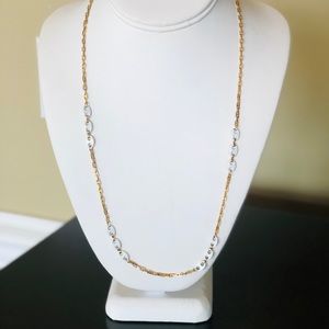 Vintage Simple Gold Chain with White accent Links